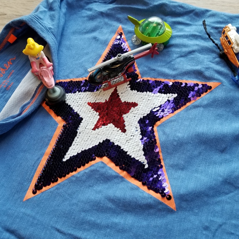 2019 Mini Boden 8-9 years sequin tee - Picture 4 of 15